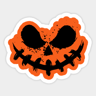 Scary Face Halloween Sticker